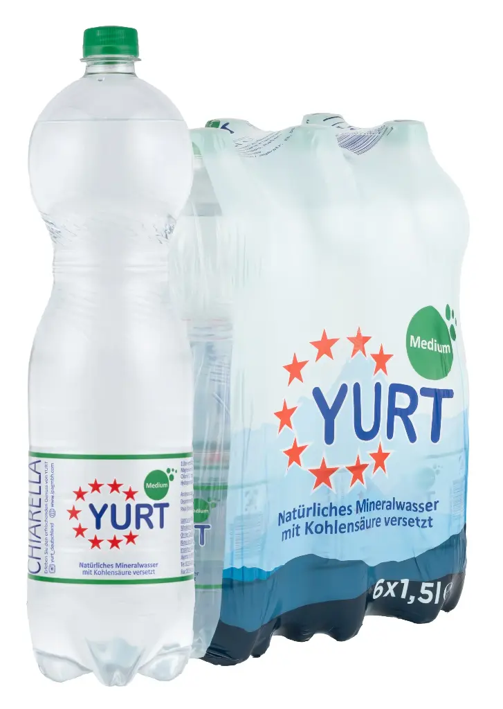 Yurt - (IT) Natürliches Mineralwasser Medium – 6x 1,5l