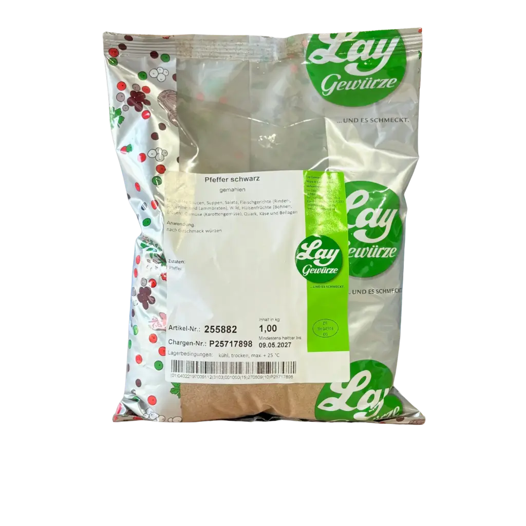 Lay - Pfeffer schwarz gemahlen - 15x1kg