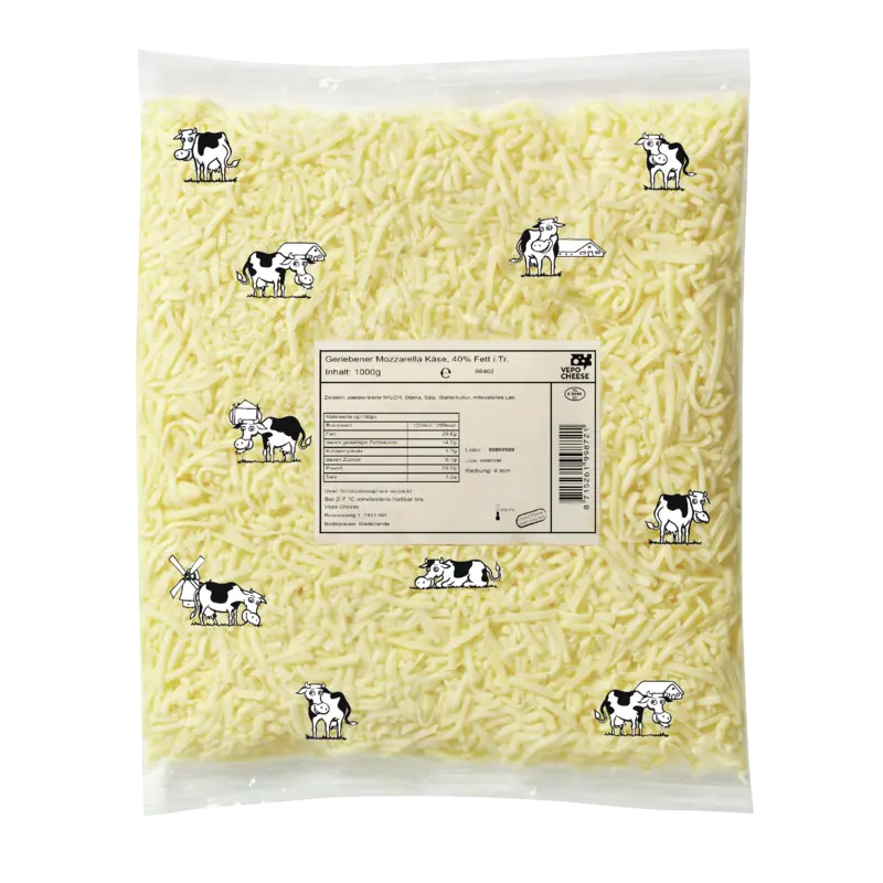 Vepo - Mozzarella 4mm gerieben 40% - 1kg