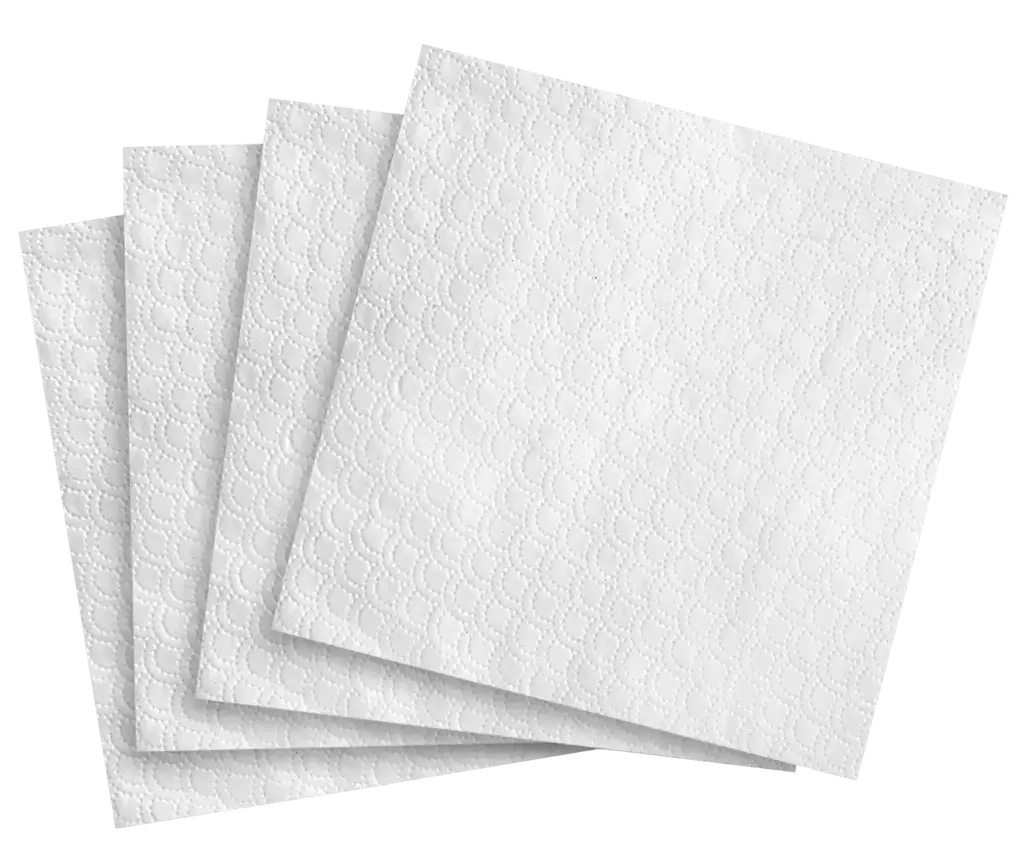 Servietten - 1 lagig - 33x33 - ¼ - weiß -200stk