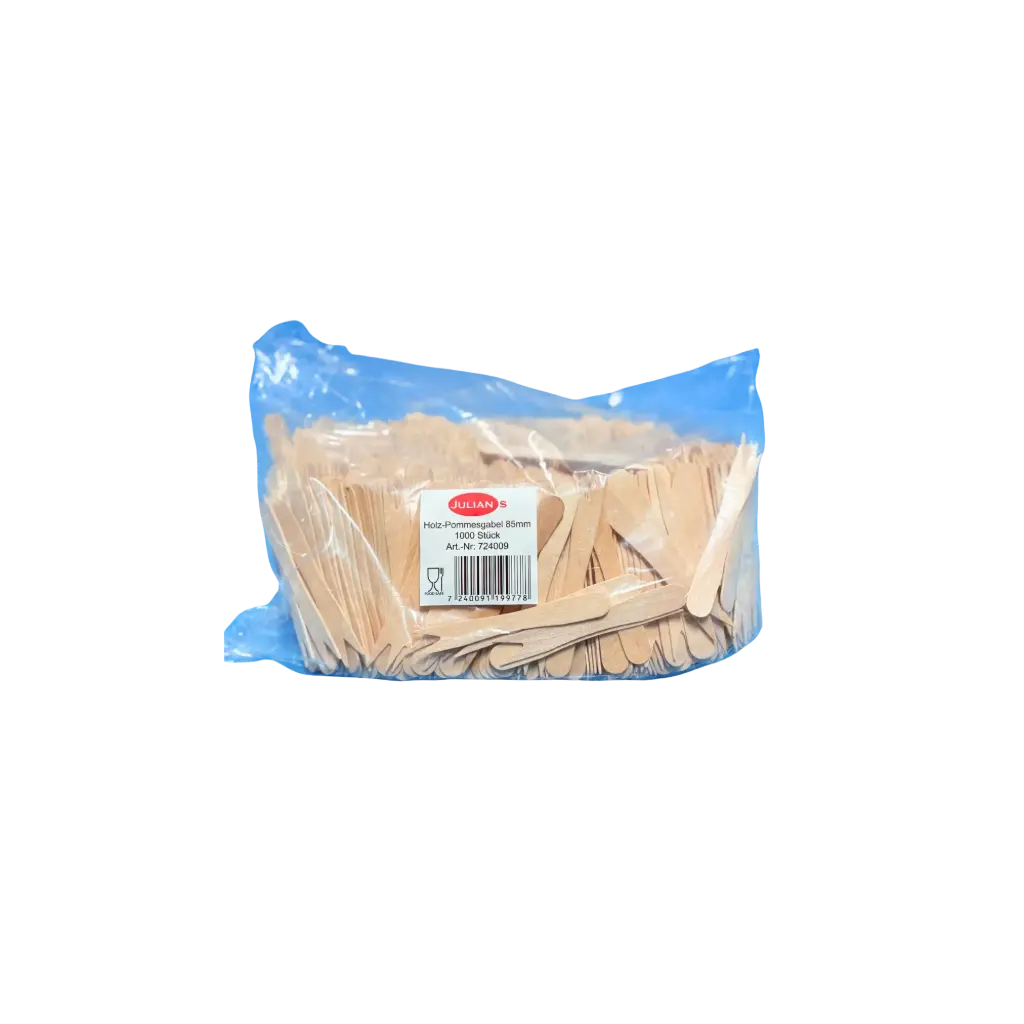 Pommesgabel - Holz - 85mm - 1000stk