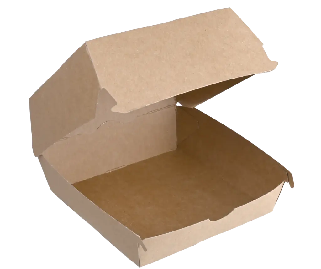 Hamburgerbox klein - Kraftpapier unbedruckt - 105x105x85 - 50Stk