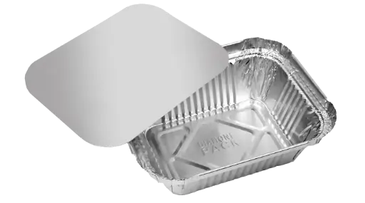 [PR-02075] Julian - R28L Aluschale +Deckel rechteckig 435 ml - 100stk