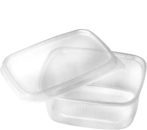 [PR-02092] Verpackungsbecher recheckig - 250cc - Schale+Deckel - 50stk