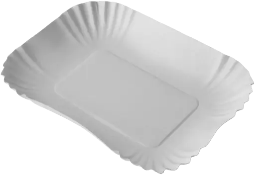 [PR-02156] Pappteller - eckig - 11x17cm - weiß