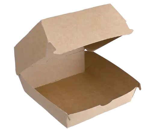 [PR-02801] Hamburgerbox - Kraftpapier ungedruckt klein105x105x85 - 50 Stk