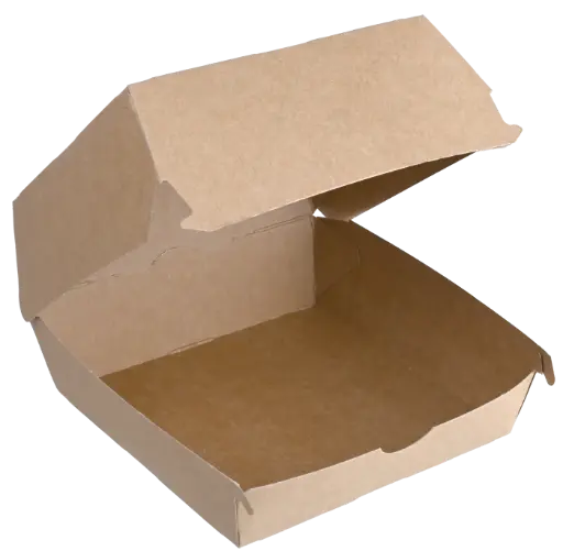[PR-02802] Hamburgerbox - Kraftpapier ungedruckt groß 105x105x115 - 50 Stk