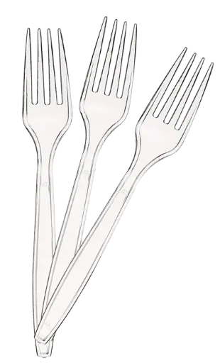 [PR-03912] Gabel Lux - PS  - transparent - 100Stk